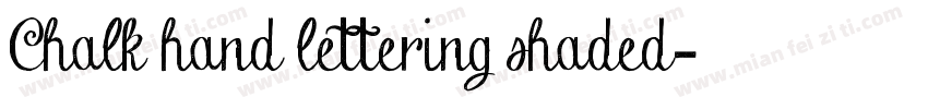 Chalk hand lettering shaded字体转换